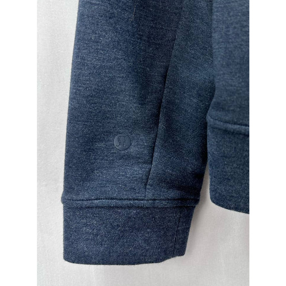 Lululemon City Sweat Full Zip Hoodie Heathered True Navy Blue size Large - Picture 4 of 8